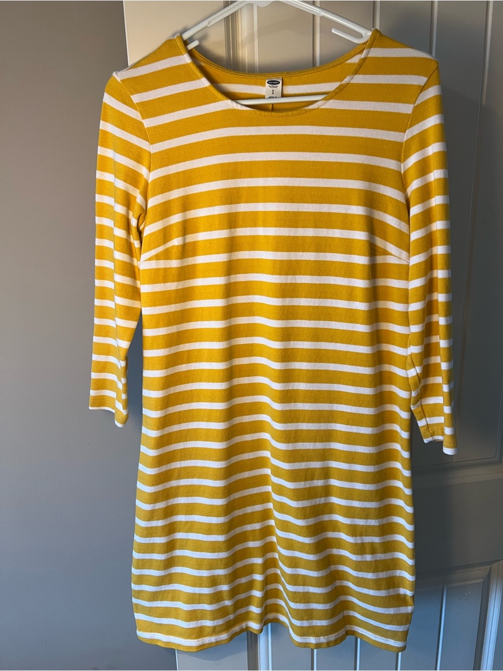 Old Navy Yellow and White Striped Top